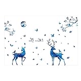 (ハッピー・ライフ）Happylife ウォールペーパー 壁紙 動物 おしゃれ ウォールステッカー トナカイ クリスマス