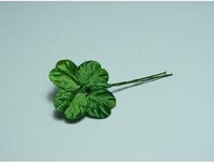 Amazon 造花 リーフ リーフ 四葉のクローバーサテン緑 造花 通販