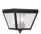 Livex Lighting 2549-04 Amwell 3-Light Outdoor Ceiling Mount, Black by Livex Lighting
