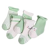 Ochine 5足組 セット ベビー用ソックス 笑顔付き キッズ かわいい靴下 厚め 秋冬 保温 洗い換え7色3サイズ 綿95％ 柔軟なくつした 出産お祝い 0~3歳