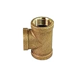 Everflow Supplies BRTE0100-NL 1-Inch Brass Tee, Lead Free by Everflow Supplies