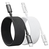 【2本セット】SUNGUY Type C to Type C ケーブル 【2m+2m PD対応 60W急速充電】 USB-C & USB-C ケーブル データ転送 タイプcケーブル 高耐久性のナイロン編み 断線防止 iPhone16 /15 シリーズ 充電ケーブル MacBook Pro、iPad Pro/Air、Galaxy、PixelなどType-C機種対応 2M（ブラック+ホワイト）