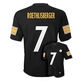 Ben Roethlisberger Pittsburgh Steelers # 7 NFL Youth Jerseyブラック( Youth Medium 10 / 12 )