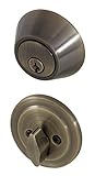 Honeywell 8111109 Single Cylinder Deadbolt, Antique Brass [並行輸入品]