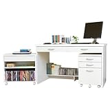 パソコンデスク 3点セット 幅120cm ホワイト