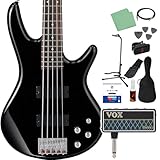 Gio Ibanez GSR205 BK 5弦ベース初心者12点セット 【ヘッドホンアンプ付】 ジオ アイバニーズ