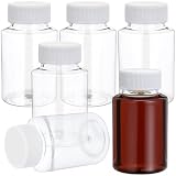 TEHAUX 100ml ボトル 6個セット 透明 プラスチック 小瓶 オイル サンプル容器 試薬瓶 pet 小分けボトル キャップ付き 密閉 液体 保存 広口 クリア サンプリング