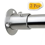Alise fl3005 – 2p sus304ステンレススチールシャワークローゼットロッドフランジソケットブラケットホルダー25 mm / 1インチ径、つや消し仕上げ2個