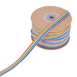 バレンタインデーリボン虹色リボン 50 ヤードバレンタインデーギフト包装結婚式の装飾 DIY 花輪クラフトパーティーの装飾