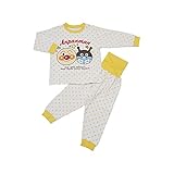 【本体綿100％】2018年 春物 アンパンマン ニットキルト 星総柄 腹巻付き 長袖パジャマ Anpanman クリーム◇90cm