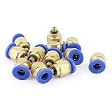 uxcell クイック 継手1/16 BSP スレッド プッシュ イン カプラー フィッティング 12個入り