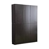 ダークブラウン／bdc-108114 本棚 書棚 キッズ 扉 扉付 幅128cm シェルフ 1cmピッチ 多目的ラック 収納 ラック 棚 壁面収納 収納家具 ブックシェルフ 書斎 シンプル