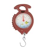 プラスチック製の魚の形ハンドヘルドスケール春バランス10キロレッド