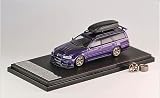 1/64 Street Weapon 日産 ステージア R34 GT-R stagea パープル ホイールとルーフケース付き