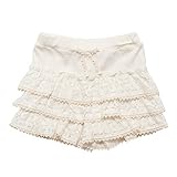 SENSE OF WONDER (センスオブワンダー) オーガニックコットン フリル レース オフホワイト アイボリー アイリッシュパンツ ショートパンツ ズボン 日本製 (110cm)