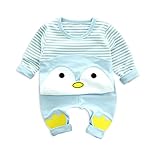YUEGUANG 赤ちゃん パジャマセット 春秋 ベビー服 男の子 女の子 上下 セット 長袖 ルームウェア子供服 こども ヒヨコ柄 可愛い カジュアル (85cm, ブルー)