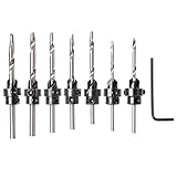 XCSOURCE 22PC Countersink Drill Bit Set W/Adjustable Depth Stop Collars Counterbore Drill Woodworker