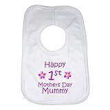 Happy 1st First Mothers Day Mummy Cute Baby Bib by 2Personal