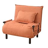 山善(YAMAZEN) リクライニング ソファベッド ソファーベッド SFB-80S(OR) オレンジ