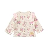 (チャックル) chuckle *スウィートガール*花柄シフォン付きカーディガン ピンク 80cm P3393-80-20