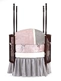Baby Doll Bedding Round Crib Bedding Set, Pink, 4 Piece by BabyDoll Bedding