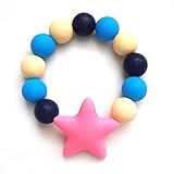 Roo Beads 'Avalon' Star Silicone Teething Bracelet for Nursing Breastfeeding Moms, Babies, Toddlers 