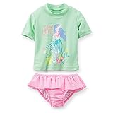 Carter's （カーターズ） :: ベビー 水着 ラッシュガード 女の子 UPF 50+ 紫外線カット 上下セット :: Island Cutie Rashguard Set :: 24M (83