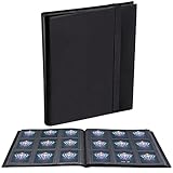 JIQEZNL カードバインダー 360ポケット アップグレードトレーディングカードバインダー カードコレクションバインダー 9ポケット サイドローディング 遊戯王 バインダーブックホルダー MTG TCG スポーツ フットボール 野球 コレクターカード用 ブラック