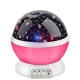 liyudl Baby Night Light Sky Moon Starプロジェクタ360度回転 – 4 LED電球9ライトカラー変更with USBケーブル、ノベルティテーブルランプ夜Best G