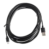 KAUMO マイクロUSB電源ケーブル 電源専用コード (マイクロUSB/USB Type-A) ブラック 4m