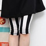 【韓国子供服】ストライプ柄 ７分丈 レギンス スパッツ／BERRY BERRY (100(5))