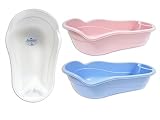 First Steps Baby Plastic Bath Tub (Pink/White/Blue) by First Steps