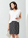 Angeliebe エンジェリーベ マタニティ ワンピース 授乳口付き ジョーゼット ブラウス × カルゼ ツイ―ド ワンピ 妊婦服 （LOVE MIC） 産前 産後 半袖 L オフ × ネイビー 2