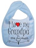 IiE, I love my Grandpa this much, Unisex Feeding Bib, Pale Blue by Image is Everything