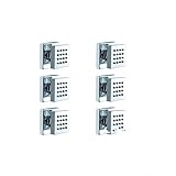 Homedec®Shower Spa Brass Square Massage Jets Spray Body Shower Set, Chrome Finish(Pack of 6) [並行輸入品]
