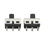 Goliton® 10X　シルバー　 SS-12D06（1P2T）　ハンドル高さ5MM 　　単列の湾曲脚トグルスイッチ