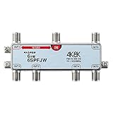 マスプロ 6分配器 屋内用 双方向 1端子電流通過型 3224MHz対応 6SPFJW-B