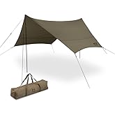 アイリスオーヤマ ヘキサタープ タープ 4.4×4.4ｍ キャンプ用品 アウトドア ポール付き 高耐水 張り網 反射材入り コードスライダー 日焼け 紫外線対策