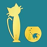 (Bidear)特別な猫と魚掛け時計壁飾り 部屋装飾 ウォールステッカー おしゃれ ! 創新なデザイン 壁飾り壁掛け かわいい クリスマスプレゼント