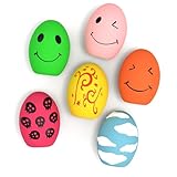 KrauzPet 犬 おもちゃ ボール 音が鳴る 噛む 【12点セット・天然ラテックス素材】たまごちゃん 犬 玩具 小型犬・超小型犬・子犬に適用 犬のおもちゃ