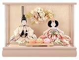雛人形 コンパクト ひな人形 雛 ケース飾り 親王飾り フラワーリース アクリルケース B.モカ 種類 h073-aaa-f3-1
