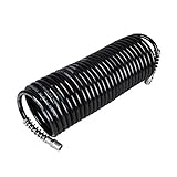 PowRyte Basic 100129 Recoil Air Hose - 1/4-Inch by 25-Feet, 1/4-Inch MNPT Ends [並行輸入品]