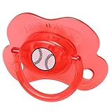 【ノーブランド品】面白い　ベビー　赤ちゃん　おしゃぶり　乳首　シリコーン　安全　 入眠ナビ　6ヶ月以上　全5色 - 赤