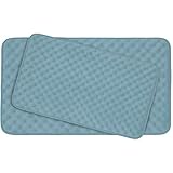 Bounce Comfort 極厚低反発素材バスマットセット BounceComfortテクノロジー採用 マッサージフラシ天 2点セット 17 in. x 24 in./20 in. x 30 in.