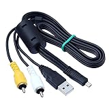 交換用UC-E6カメラミニ8ピンUSBデータケーブルビデオAV RCAデュアル多機能デジタル一眼レフデジタル一眼レフD3200 D3300 Coolpix L340 L32 A10 P520 P510 S9200などに対応 (0.8M)