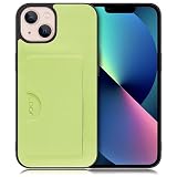 LOOF SKIN SLIM-SLOT レザー カード収納 スマホケース for iPhone 13 用 ケース カバー 背面 ストラップホール カードポケット シンプル 耐衝撃 薄型 軽量 leather [ミストグリーン]