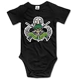 赤ちゃん&ベビー服 アメリカ Green 戦争 髑髏 半袖ロンパース 夏 女の子 男の子 24 Months ブラック