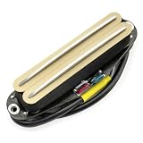 Musiclily Pro ST-DPHC セラミック シングルサイズハムバッカーピックアップ Super Distortion 13.2Kストラトギター用 クリームボディ クロームレール