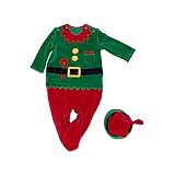 新生児 幼児 赤ちゃん クリスマススタイル ロンパース - かわいい睡眠服 ジャンプスーツ 服装 パジャマ 冬 コットン 男の子用の服 女の子 0-24ヶ月 Zhhyltt
