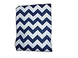 Chevron Cradle Sheet - Color: Navy, Size: 18 x 36 by BabyDoll Bedding